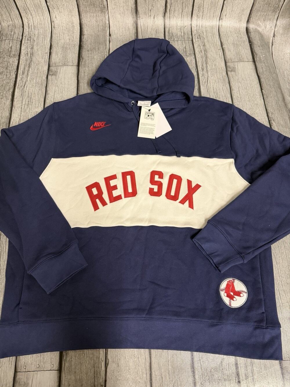 NWT Mens Nike Boston Red Sox 1969 Cooperstown Collection Legacy Hoodie XXL Navy